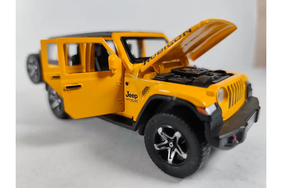 JEEP wrangler , marca CHI YUAN, amarillo 1-32 LUCES LED