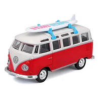 volkswagen samba roja escala 1/43 marca maisto