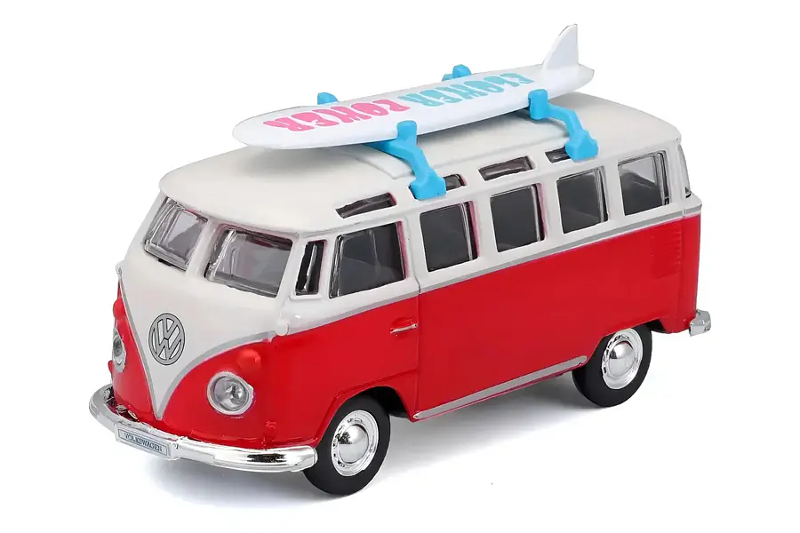 volkswagen samba roja escala 1/43 marca maisto