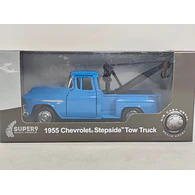 Grua Chevrolet Stepside Tow Truck 1955 Azul Carro A Escala Marca Welly