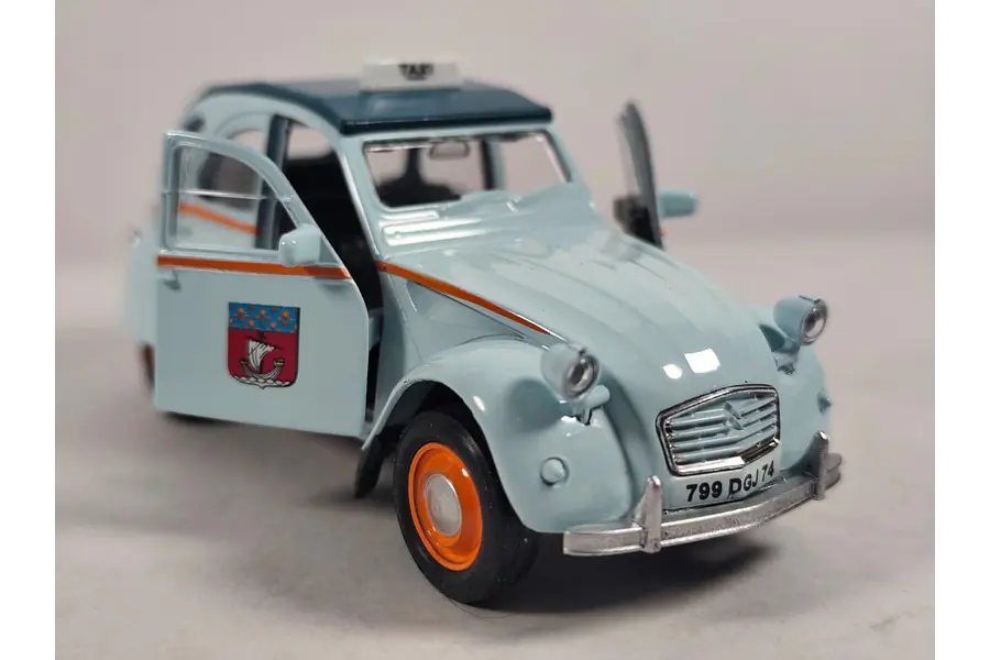 Citroën 2CV 1952, taxi de Paris Welly, Escala 1-36