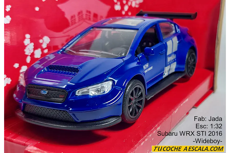 Subaru Impreza AZUL WRX STI, widebody Jada, Escala 1-32