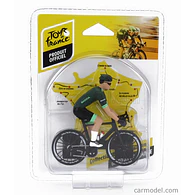 BICICLETA CAMISETA VERDE TOUR DE FRANCIA ,  1/18 , SOLIDO