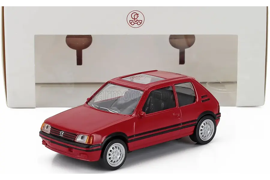 PEUGEOT 205 GTI ROJO ESCALA 1/43 MARCA NOREV 
