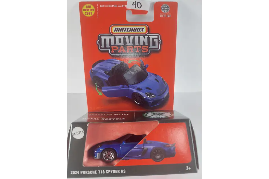 PORSCHE 718 spyder2024 Matchbox, Escala 1-64