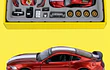 Ford Mustang GT 2018 1/43 ROJO CON ACCESORIOS PARA DETAILING