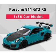 Porsche 911 Gt2 Rs AZUL , Escala 1/36, marca kinsmart