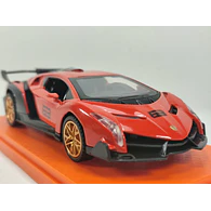 LAMBORGHINI VENENO ROJO , ESCALA 1/32 , LUCES LED
