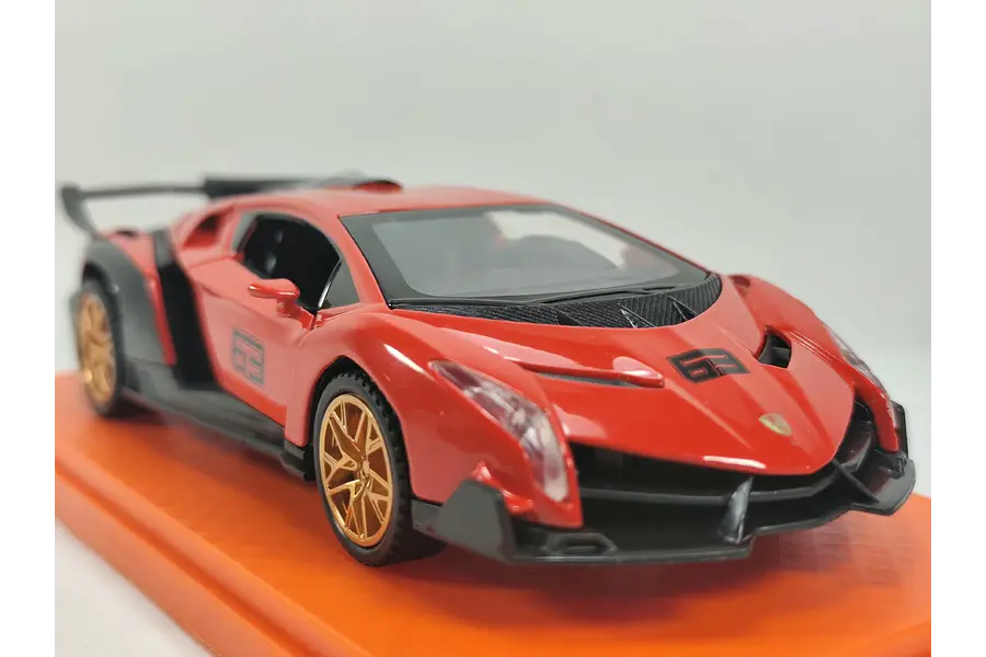LAMBORGHINI VENENO ROJO , ESCALA 1/32 , LUCES LED