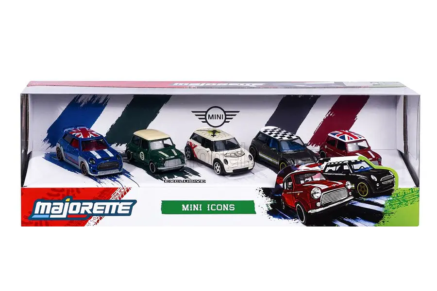 MINI ICONS SET DE 5 MINIS MARCA MAJORETTE ESCALA 1/64