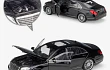 MERCEDES BENZ CLASE S NEGRO, ESCALA 1/24, MARCA WELLY