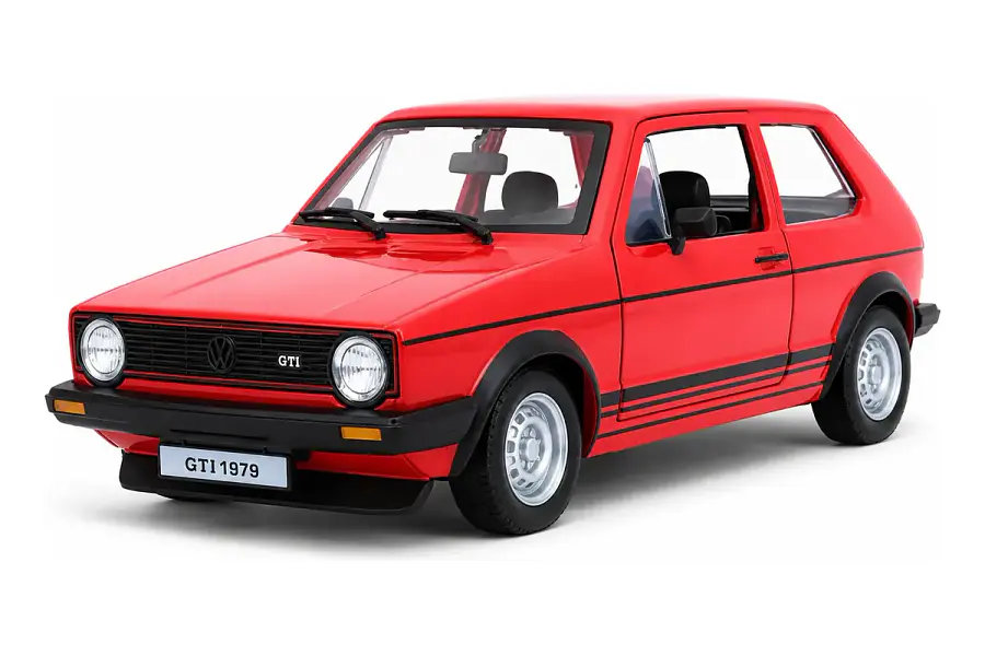 Volkswagen Golf Mk1 Gti 1979 ROJO, ESCALA 1/24 MARCA BURAGO