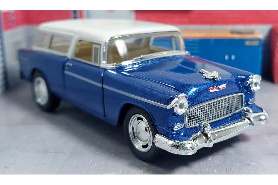 Chevrolet Nomad 1955 AZUL 1/40 KINSMART