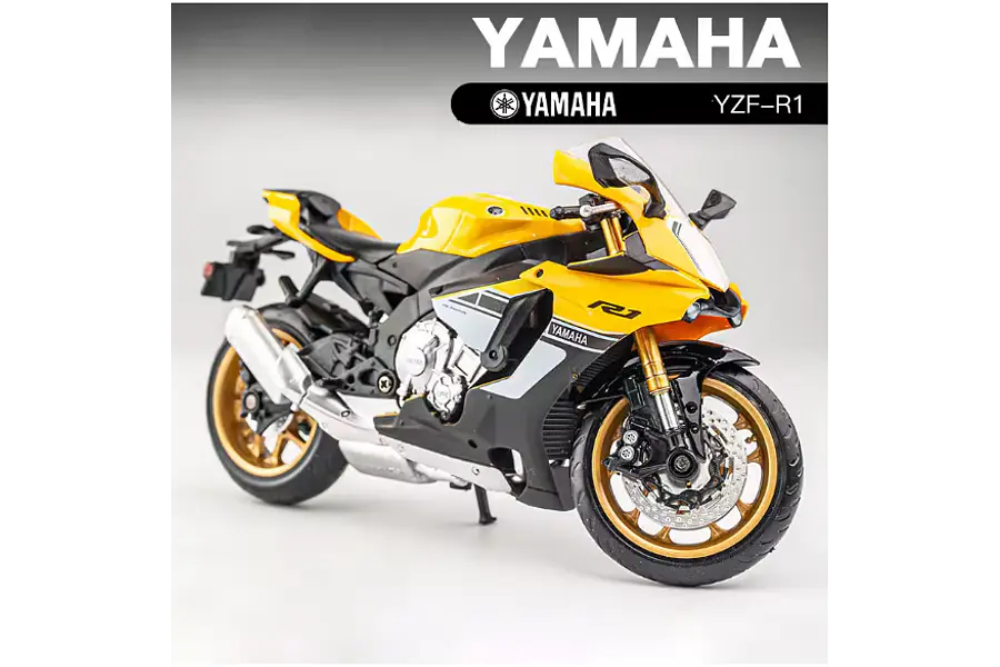 Yamaha YZF-R1 amarilla MARCA cca, Escala 1-12