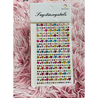 Cristales Corazon con adhesivo (tira larga) 2