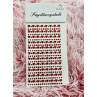 Cristales Corazon con adhesivo (tira larga) 3