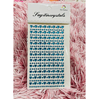 Cristales Corazon con adhesivo (tira larga) 5