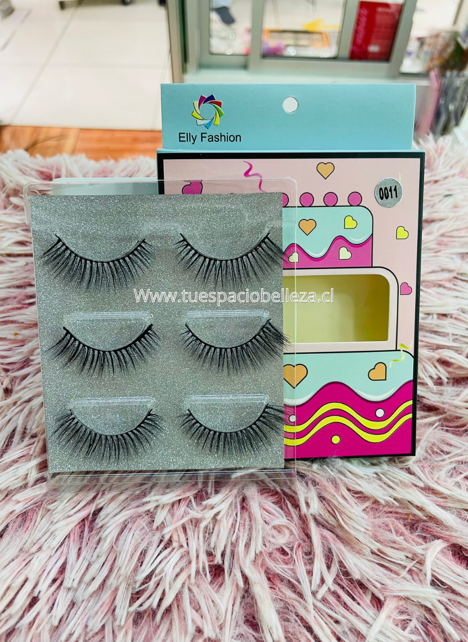 Set 3 pestañas postizas Diseño Mod. 0011 - TEB