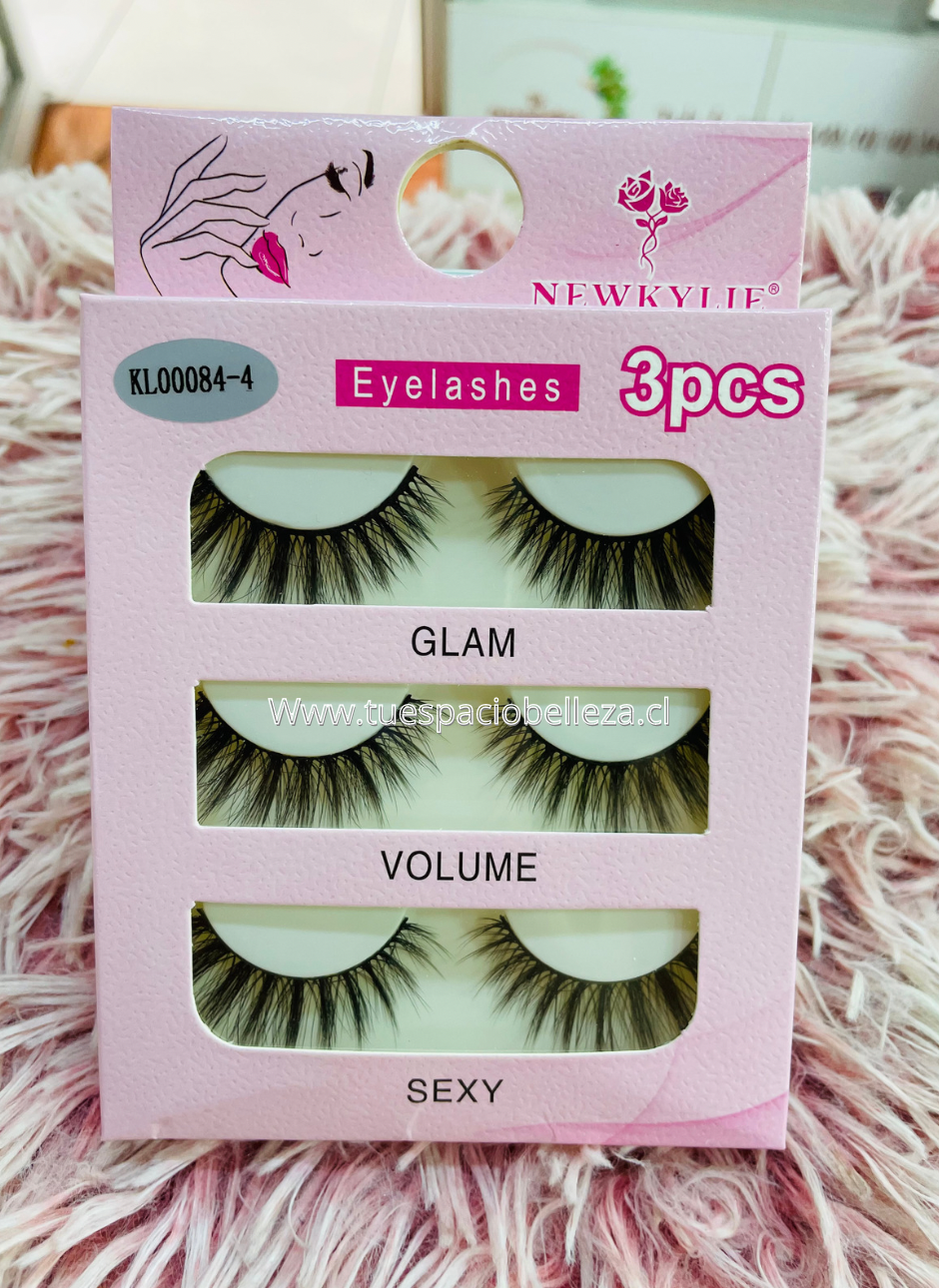Set 3 pestañas postizas Diseño Mod KL00084-4 - TEB
