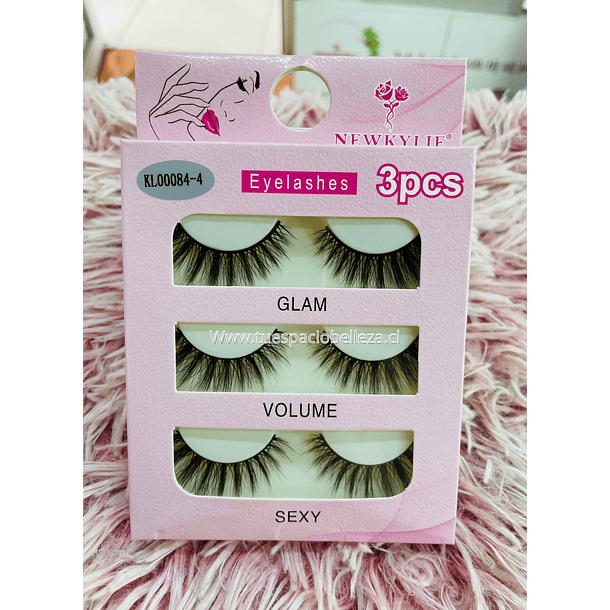 Set 3 pestañas postizas Diseño Mod KL00084-4 - TEB 