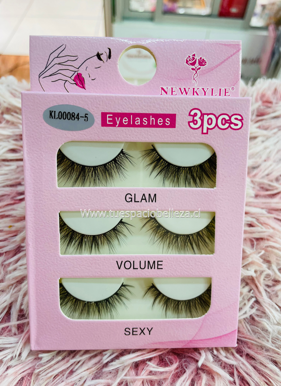 Set 3 pestañas postizas Diseño Mod KL00084-5 - TEB