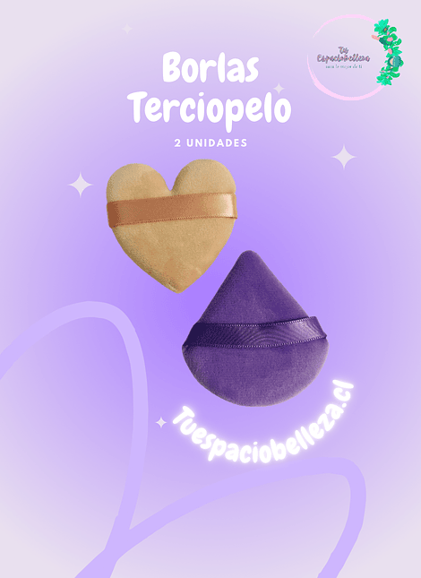 Set Borlas Terciopelo Corazon (Variedades)