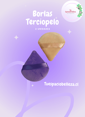 Set de Borlas Terciopelo Triangulares (Variedades)