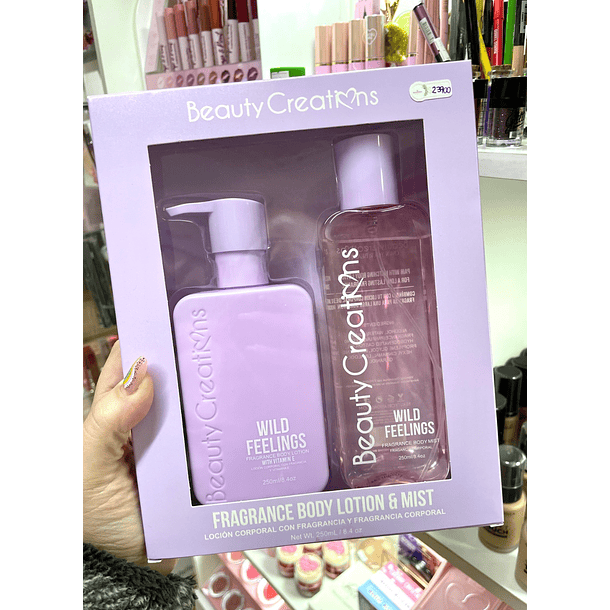 Set colonia y crema Wild Feelings - Beauty Creations  