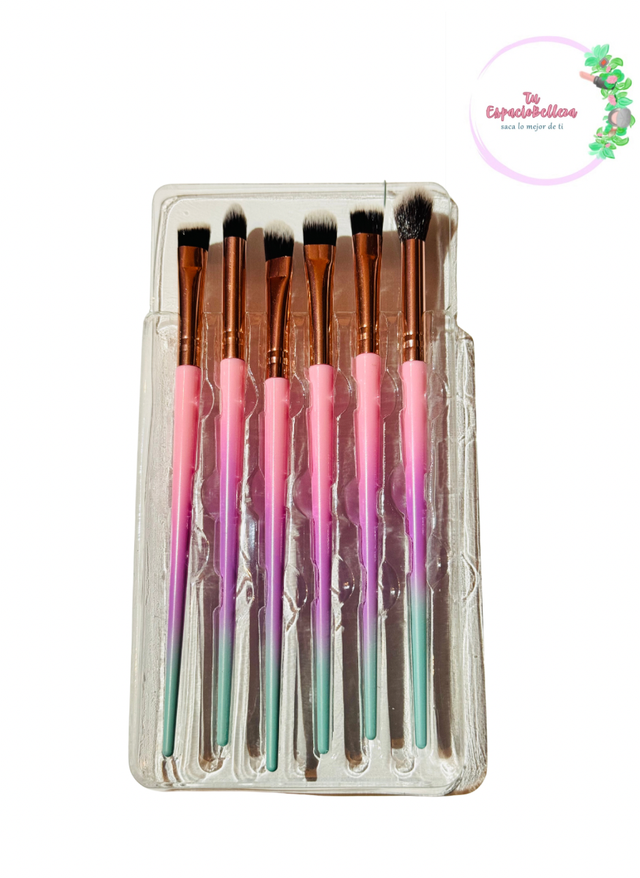 Set brochas de ojos x6 Cafe