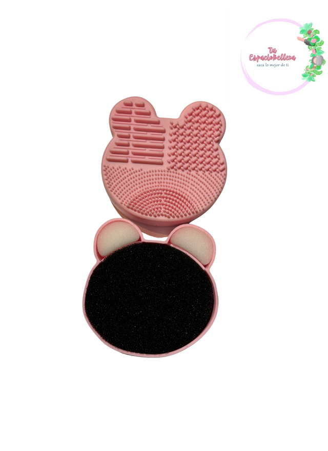 limpiador de brochas seco - mojado rosado