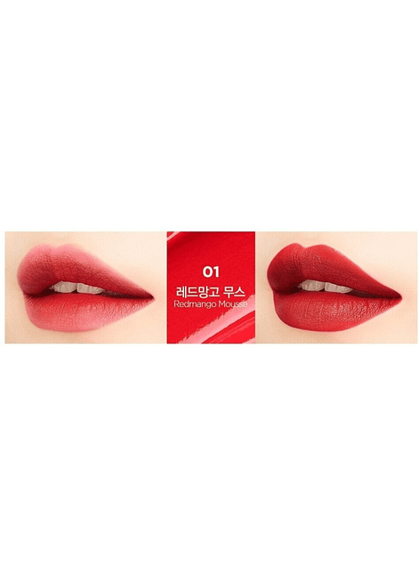 Tinte labial “Candy Lip Tint Mousse” Red Mango - The Saem