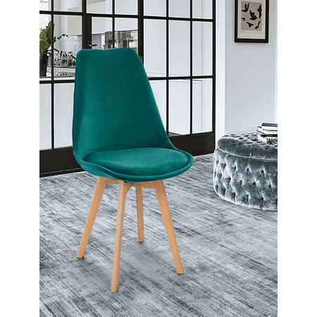 Silla Tulip Velvet Verde