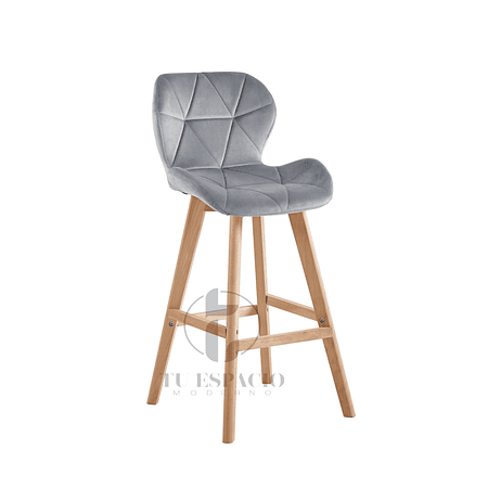 Taburete Eiffel Velvet Gris