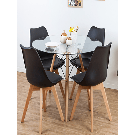 Comedor Tulip Black 100cm 