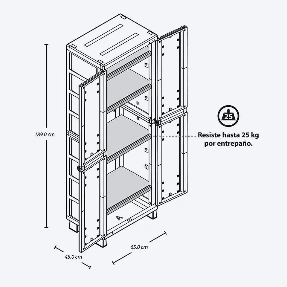 Armario Grande Barú Con Caja Organizadora 180mm 6
