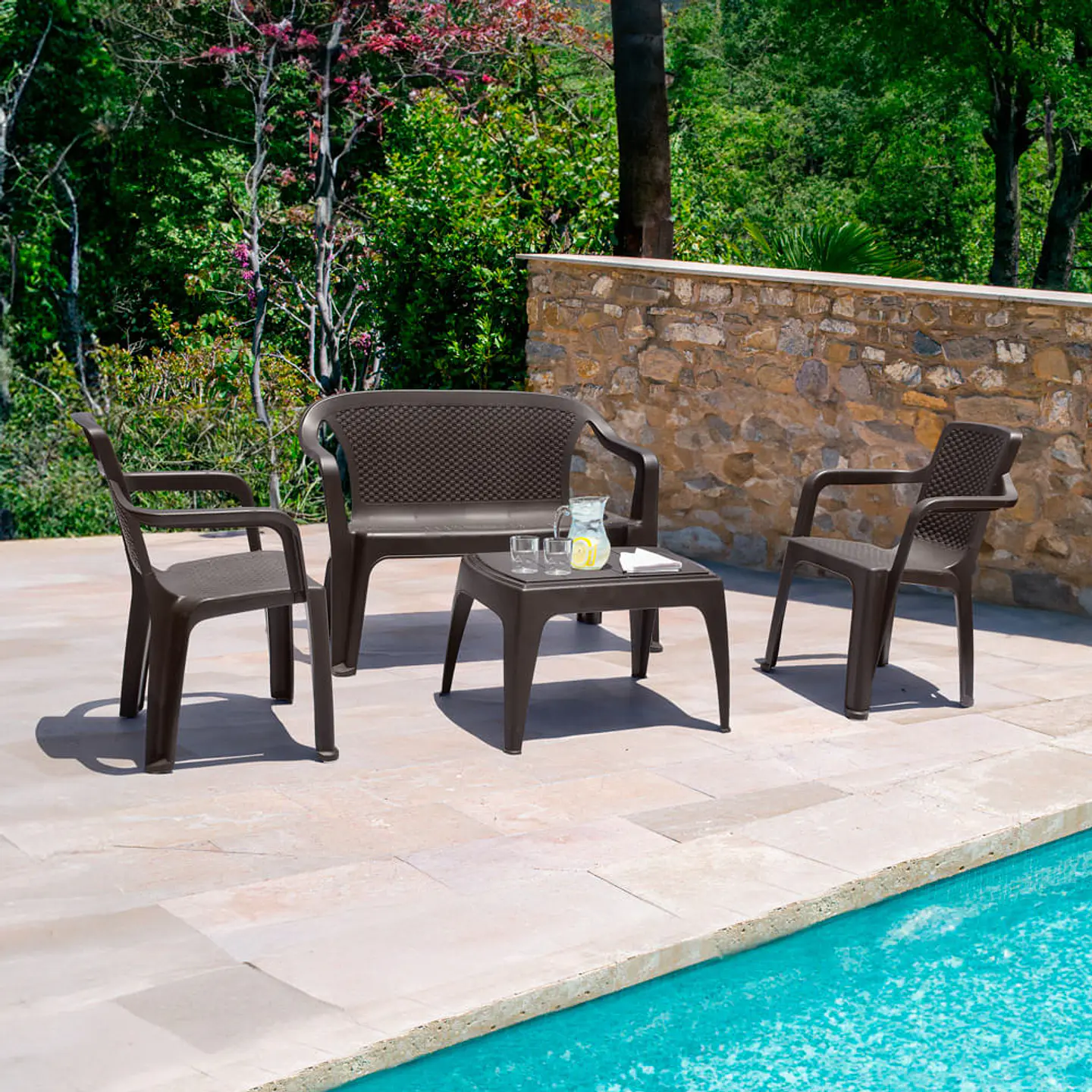 Combo Sala Eterna, 2 Sillas Con Brazo, 1 Mesa de Centro, 1 Silla Doble 8