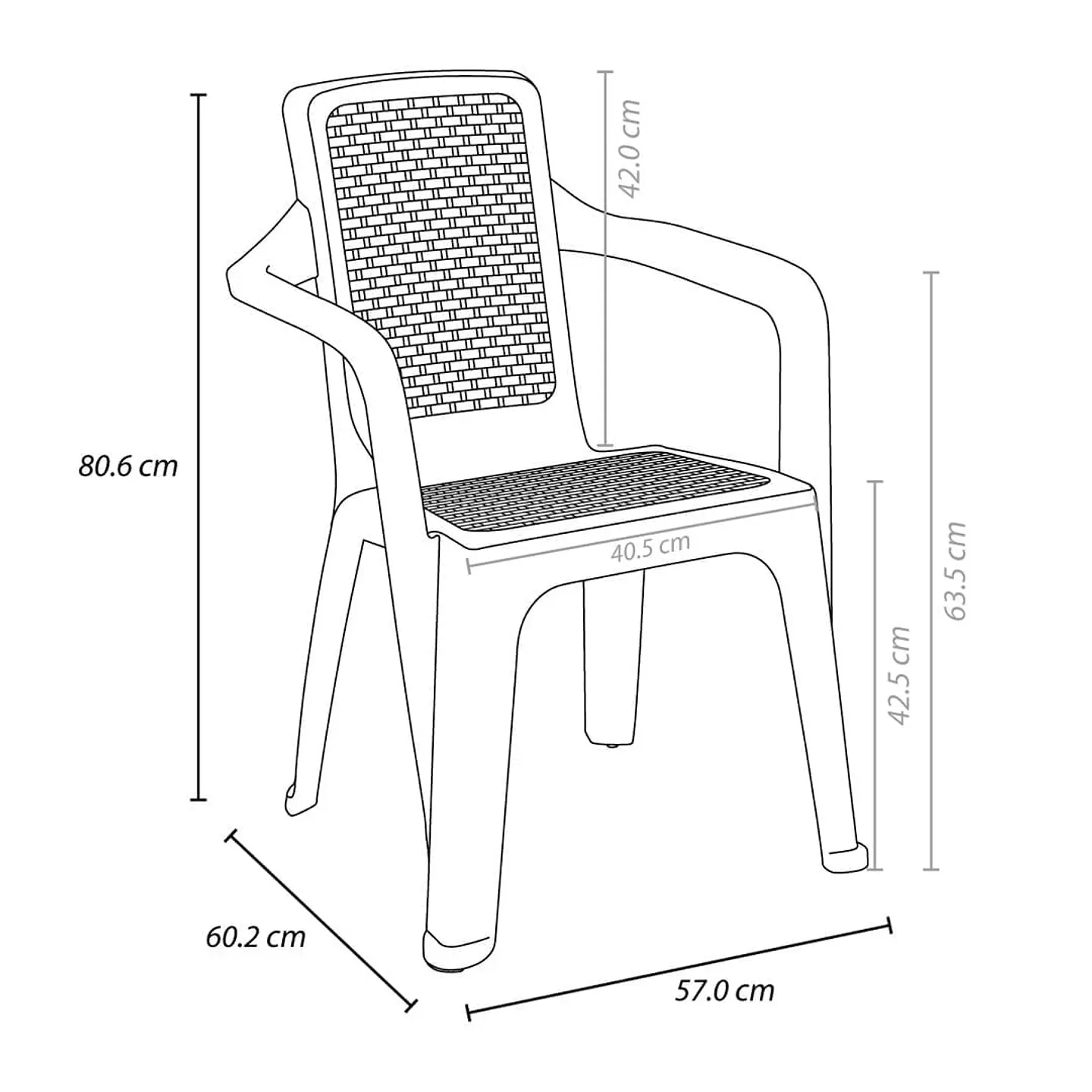 Combo Comedor Familiar Eterna, 1 Mesa, 6 Sillas Con Brazos 6