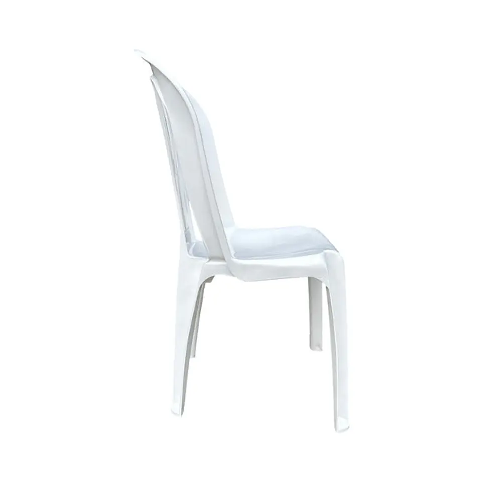 Silla Plástica económica sin Brazos Santiago Blanca Perla 4