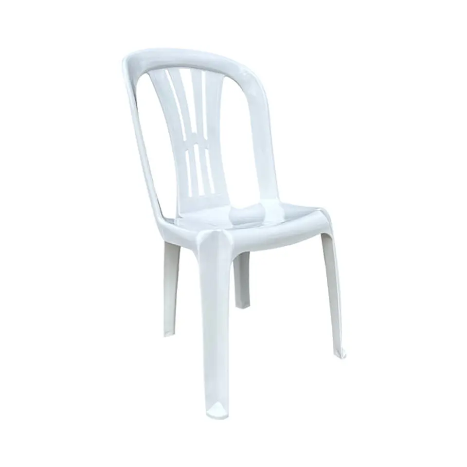 Silla Plástica económica sin Brazos Santiago Blanca Perla 5