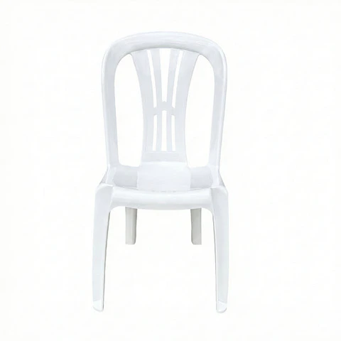Silla Plástica económica sin Brazos Santiago Blanca Perla
