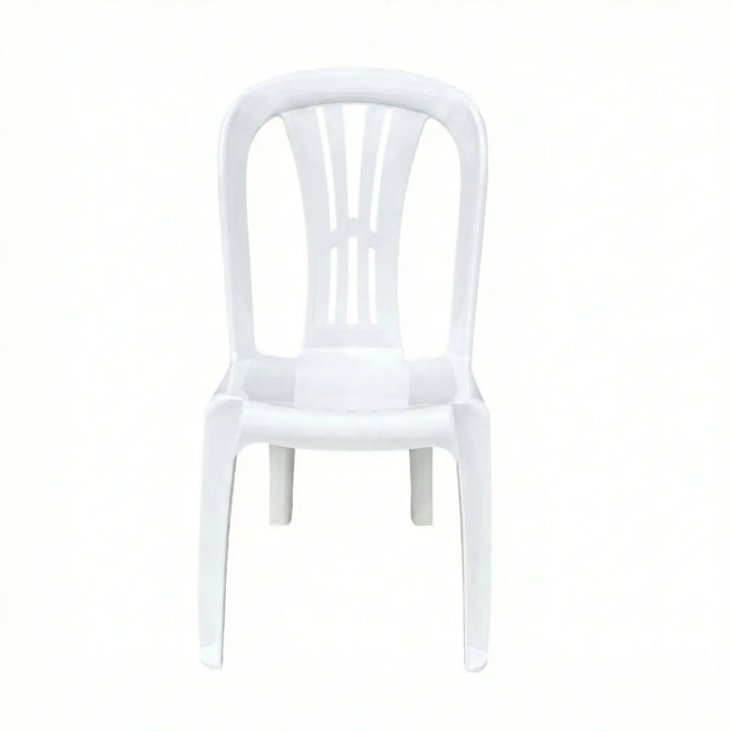 Silla Plástica económica sin Brazos Santiago Blanca Perla 1