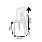 Silla Plástica sin Brazos Lima Blanca - Miniatura 2