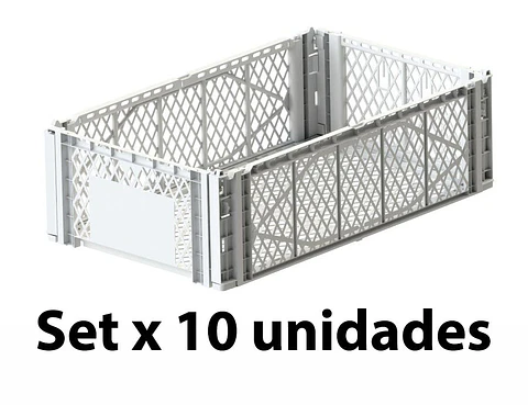Canastilla plegable ser por 10 unidades