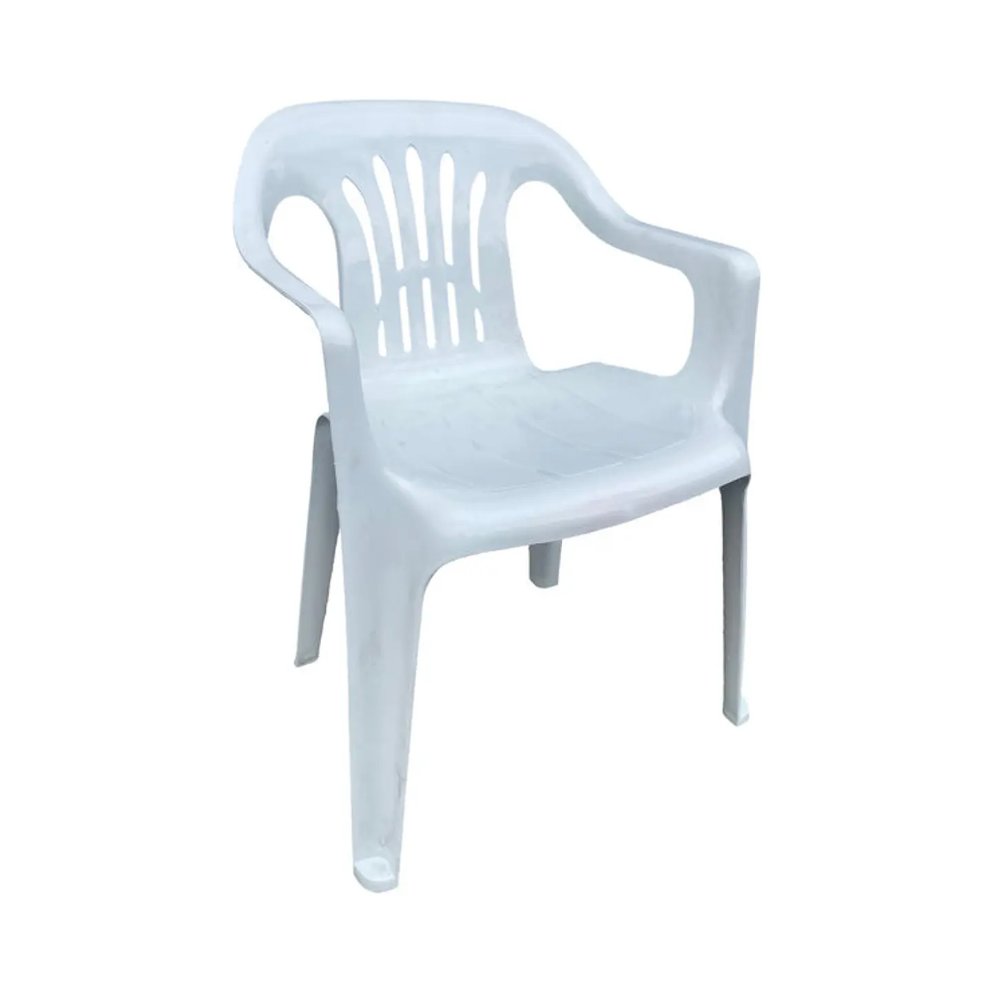 Silla Plástica con Brazos Costa Rica Blanca Perla 4