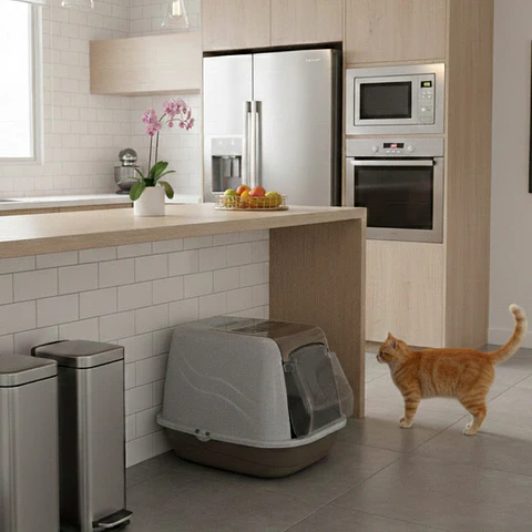 Arenero para Gato Adulto tipo Iglú