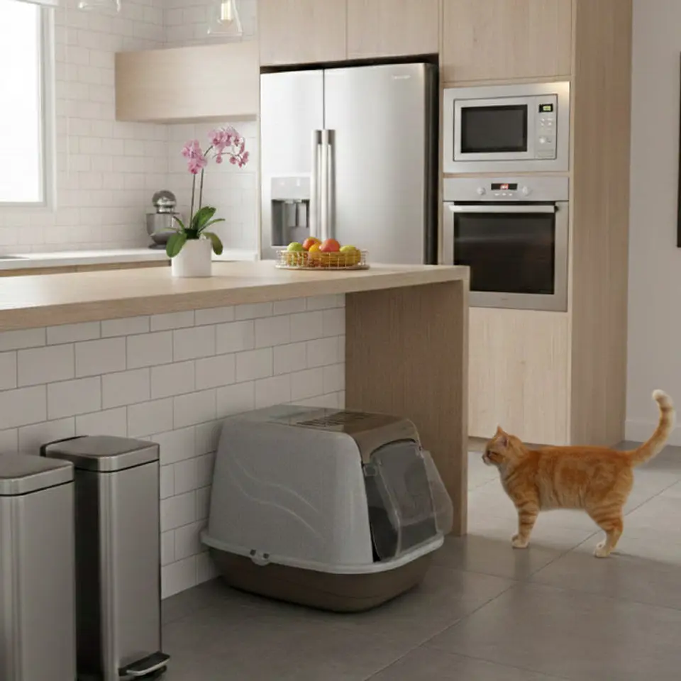 Arenero para Gato Adulto tipo Iglú 1