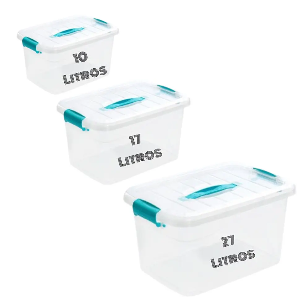 Caja Plástica Organizadora de 10 Litros con Tapa 2