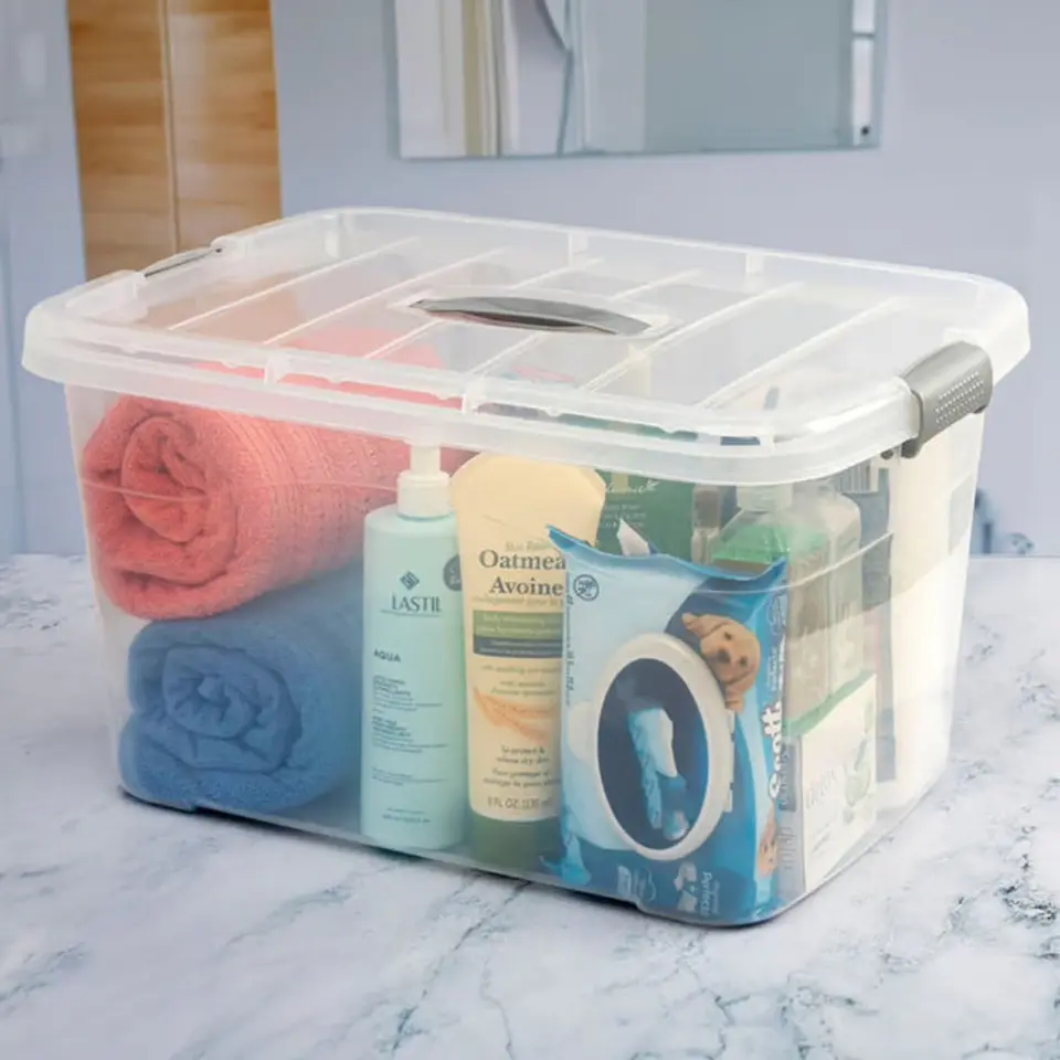 Caja Plástica Organizadora de 17 Litros con Tapa 6