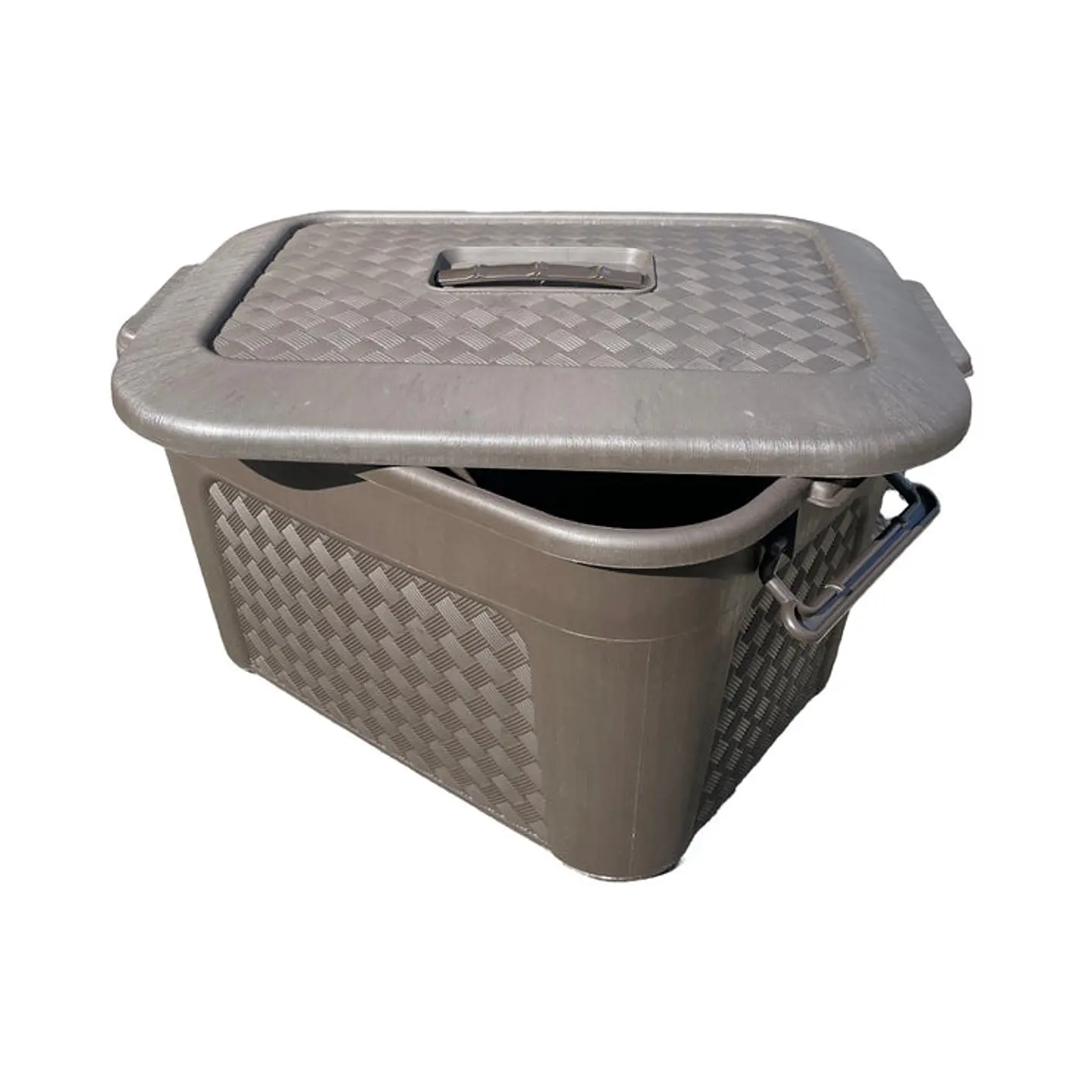 Caja Plástica Organizadora de 40 Litros con Tapa Renacer Café 2