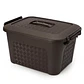 Caja Plástica Organizadora de 40 Litros con Tapa Renacer Café - Miniatura 3